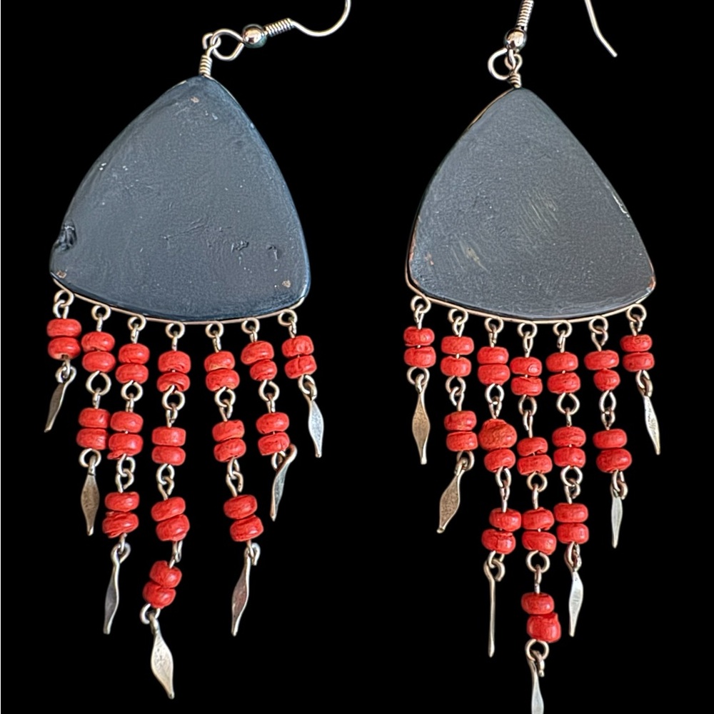 Handcrafted Multicolor Dangle Earrings - image 4